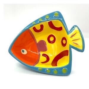 Boston Warehouse BW Ceramic Tropical Fish Bowl Dish Nautical Ocean